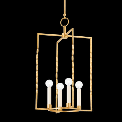 Mitzi 4 Light Lantern Model: H731704L-TBK