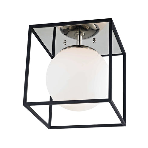 Mitzi Aira 1 Light Small Flush Mount Model: H141501S-PN/BK