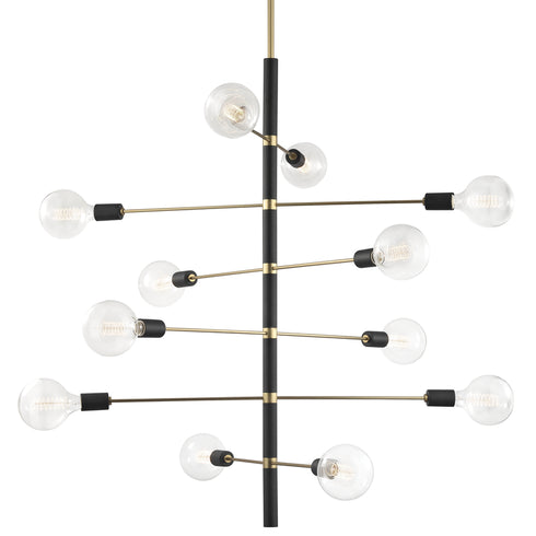 Mitzi Astrid 12 Light Chandelier Model: H178812-PN/BK