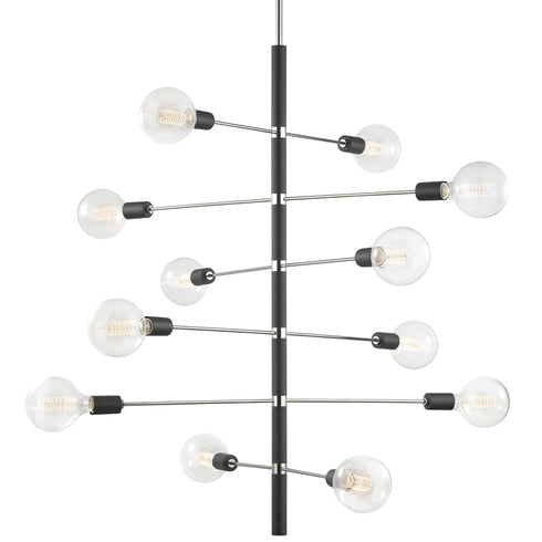 Mitzi Astrid 12 Light Chandelier Model: H178812-PN/BK