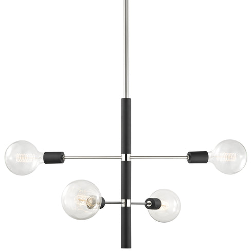 Mitzi Astrid 4 Light Chandelier Model: H178804-PN/BK