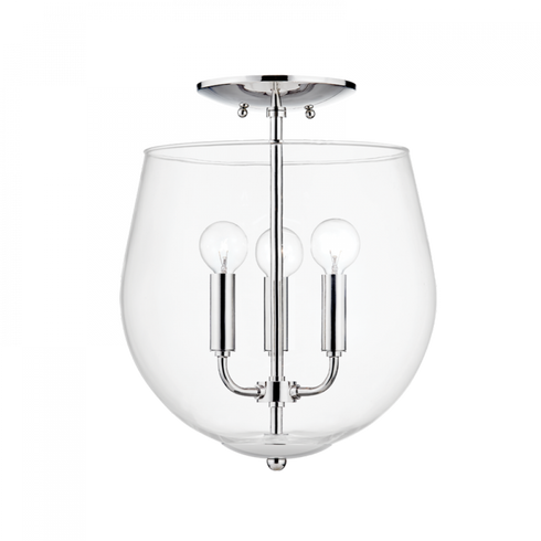 Mitzi Bobbi 3 Light Semi Flush Mount Model: H557603-PN