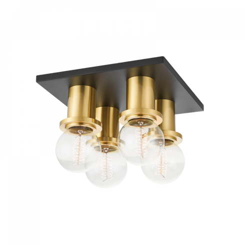 Mitzi Brandi 4 Light Flush Mount Model: H526504-AGB/SBK
