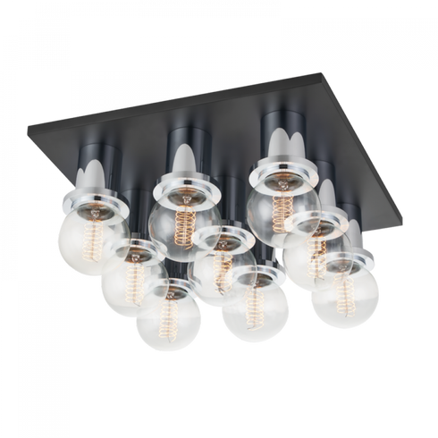 Mitzi Brandi 9 Light Flush Mount Model: H526509-AGB/SBK