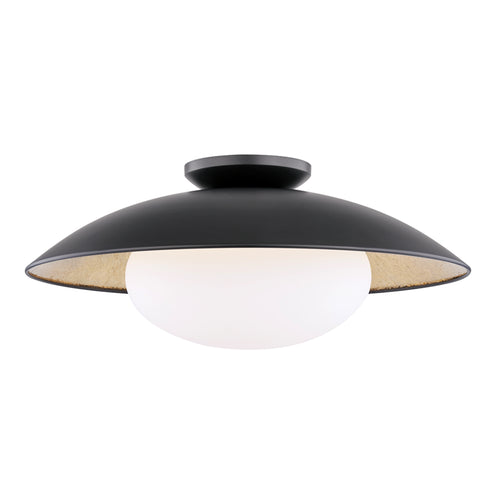 Mitzi Cadence 1 Light Large Semi Flush Model: H368601L-BLK/GL