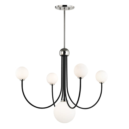 Mitzi Coco 5 Light Chandelier Model: H234805-PN/BK