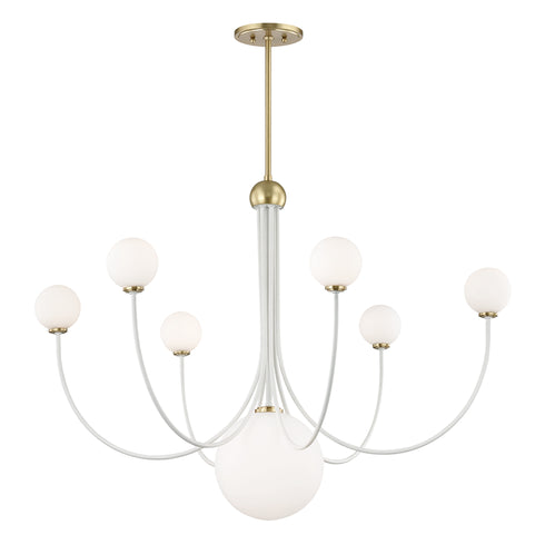 Mitzi Coco 7 Light Chandelier Model: H234807-AGB/WH
