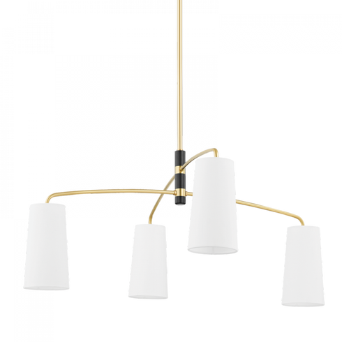 Mitzi Evelyn 4 Light Chandelier Model: H612804-AGB/SBK