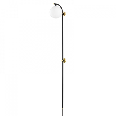 Mitzi Faye 1 Light Portable Wall Sconce Model: HL589201-AGB/SBK
