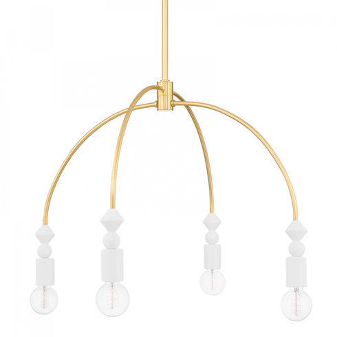 Mitzi Flora 4 Light Chandelier Model: H471804-AGB