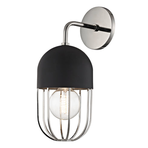 Mitzi Haley 1 Light Wall Sconce Model: H145101-PN/BK