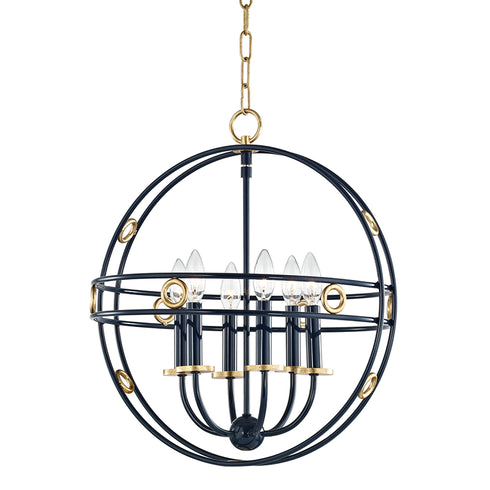Mitzi Jade 6 Light Small Pendant Model: H236706-GL/NVY