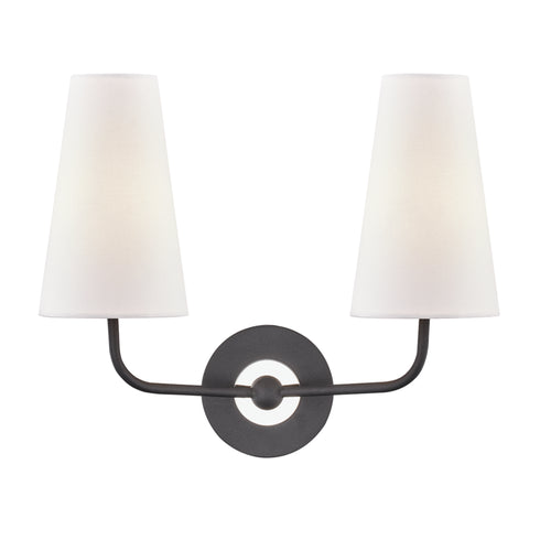 Mitzi Merri 2 Light Wall Sconce Model: H318102-PN/BK