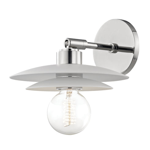 Mitzi Milla 1 Light Small Wall Sconce Model: H175101S-AGB/WH