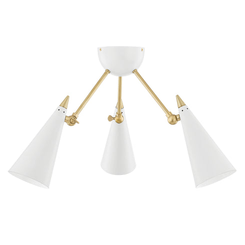 Mitzi Moxie 3 Light Semi Flush Model: H441603-AGB/BK