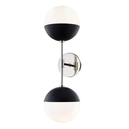 Mitzi Renee 2 Light Wall Sconce Model: H344102A-PN/BK