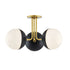 Mitzi Renee 3 Light Semi Flush Model: H344603-AGB/BK
