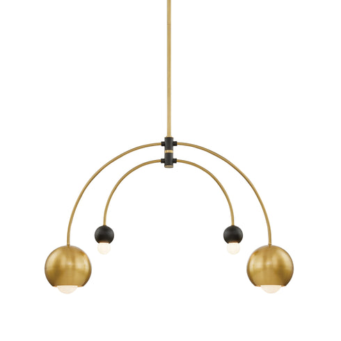 Mitzi Willow 4 Light Chandelier Model: H348804-AGB/BK