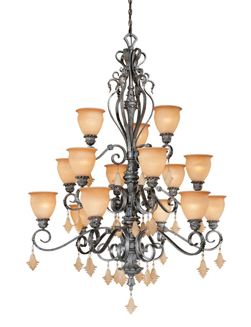MM-CHU015AE Vaxcel Montmarte 15L Chandelier Athenian Bronze
