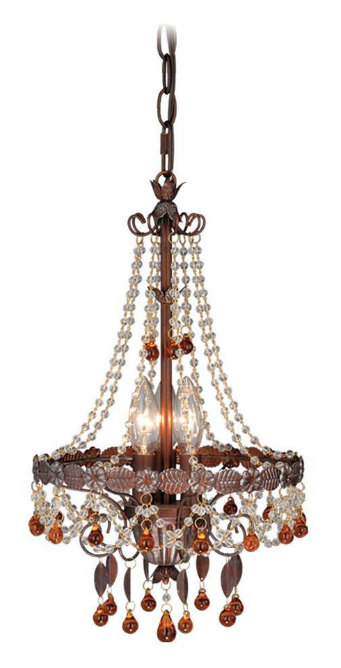 MN-CHU002RZ Vaxcel Mini Chandelier 10-1/2" Royal Bronze