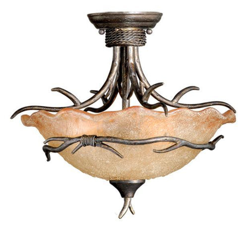 MY-CFU180AA Vaxcel Monterey 19" Semi-Flush Mount (Dual Mount) Autumn Patina