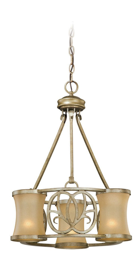 NB-CHD003VB Vaxcel Newbury 3L Chandelier Venetian Brass