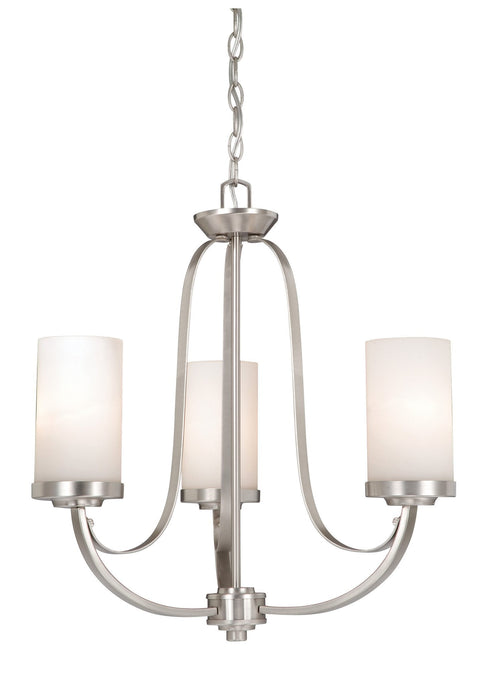 OX-CHU003BN Vaxcel Oxford 3L Chandelier Brushed Nickel