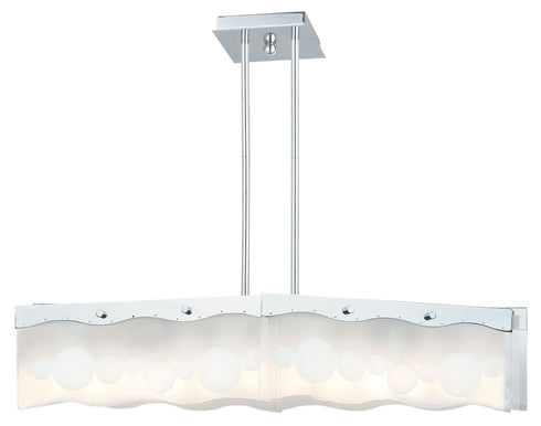 P177-6-CM 6-Light Pendant Chandelier with Bubble Deco Glass Shade