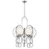 P300-5-M-CM 5-Light Geometric Chandelier with 7" Metal Rings
