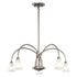 P313-5-SCH 5-Light Downlight Chandelier with Rippled Glass