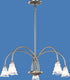 P313-5-SCH 5-Light Downlight Chandelier with Rippled Glass