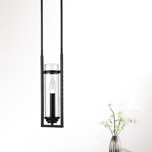 P341-1-193 Dark Bronze Candle Style Mini-Pendant