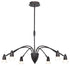 P44-6-117 6-Light Dark Chocolate Halogen Down Light Chandelier