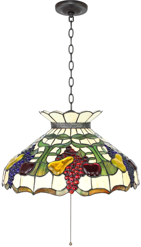 P602-20-158 Lethbridge Tiffany Fruit Collection 3-Light Chandelier