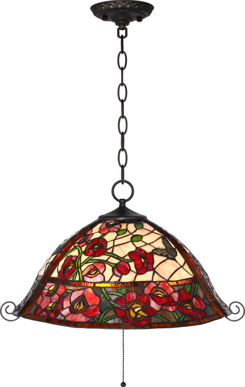 P617-20-160 Edmundston Collection 3-Light Tiffany Chandelier