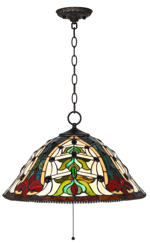 P618-20-160 Charlottetown Collection 3-Light Tiffany Chandelier