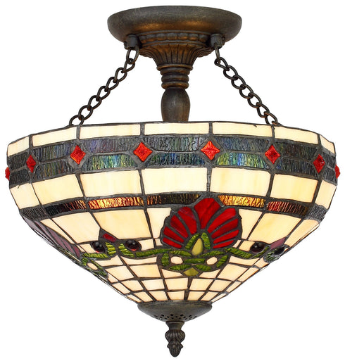 PC601-12-159 Surry Collection Tiffany Semi-Flush Ceiling Light