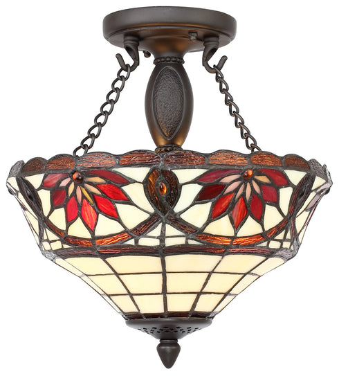 PC609-12-158 Mont Royal Collection Tiffany Semi-Flush Ceiling Light
