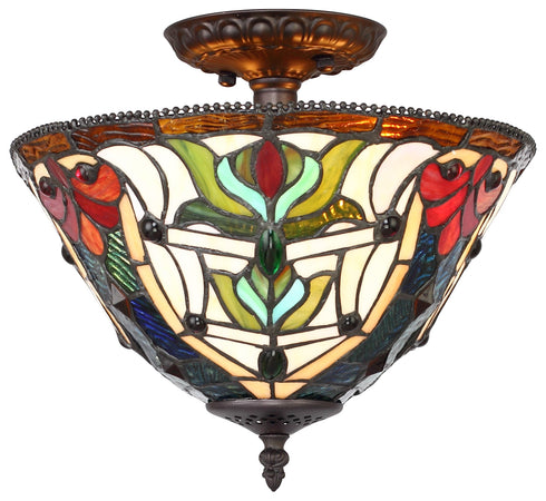PC618-12-160 Charlottetown Collection Tiffany Ceiling Light