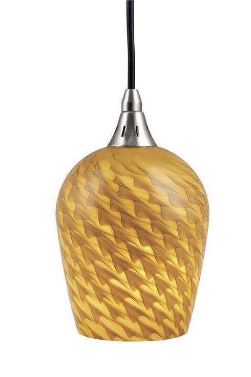 PD30139SN Vaxcel Milano 5" Mini Pendant Satin Nickel w/Penumbra Glass