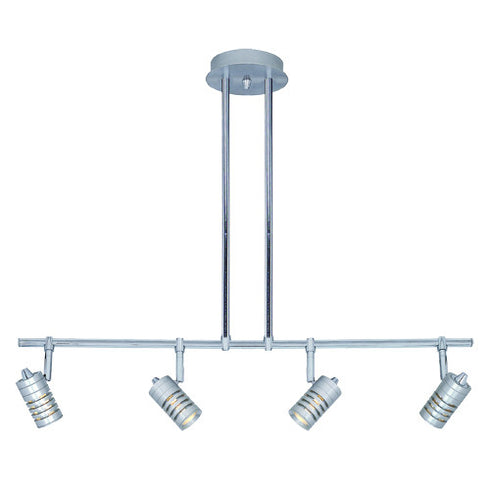 PK167-4-167 4-Light Pendant Track Chandelier with Ribbed Heads