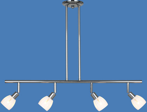 PK318-4-CM 4-Light Pendant Track Light with Glass Shades