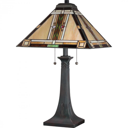 Quoizel 2 Light Navajo Table Lamp Model: TFNO6325VA