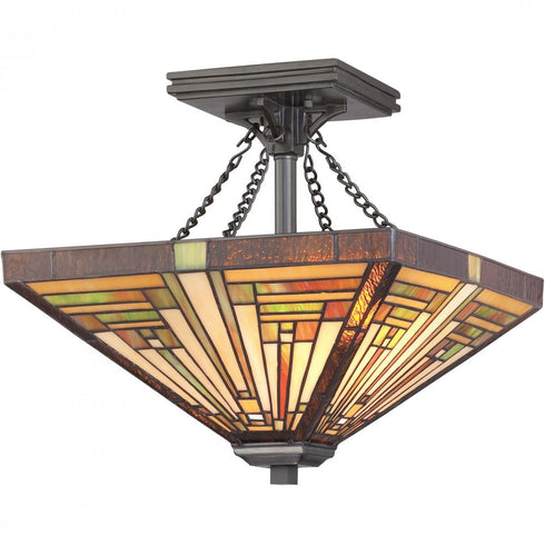 Quoizel 2 Light Stephen Semi Flush Mount Model: TF885SVB
