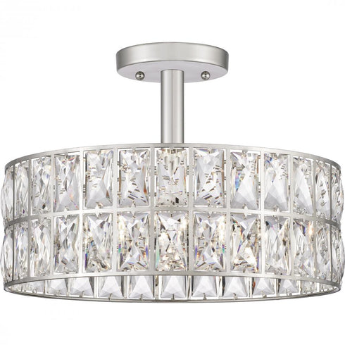 Quoizel 3 Light Coffman Semi Flush Mount Model: QF4046WT