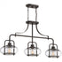 Quoizel 3 Light Trilogy Island Chandelier Model: TRG338BN