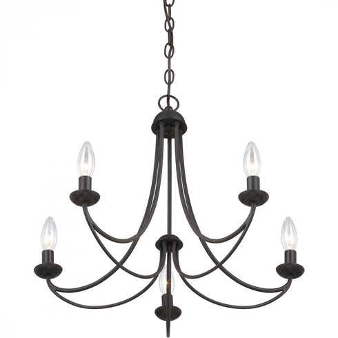 Quoizel 5 Light Mirren Chandelier Model: MRN5005IB