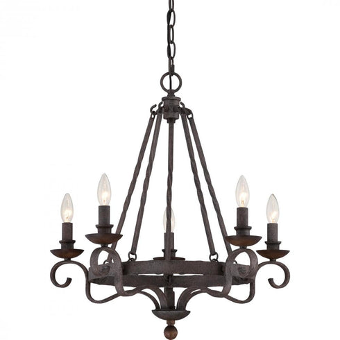 Quoizel 5 Light Noble Chandelier Model: NBE5005RK