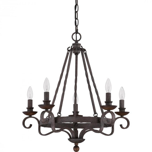 Quoizel 5 Light Noble Chandelier Model: NBE5005RK