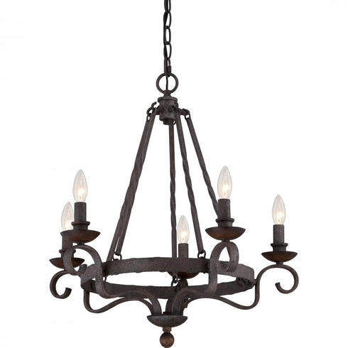 Quoizel 5 Light Noble Chandelier Model: NBE5005RK